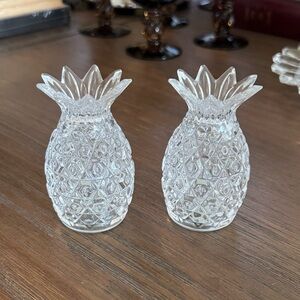 Never Used Gorgeous Crystal Pineapple Salt and Pepper Shakers